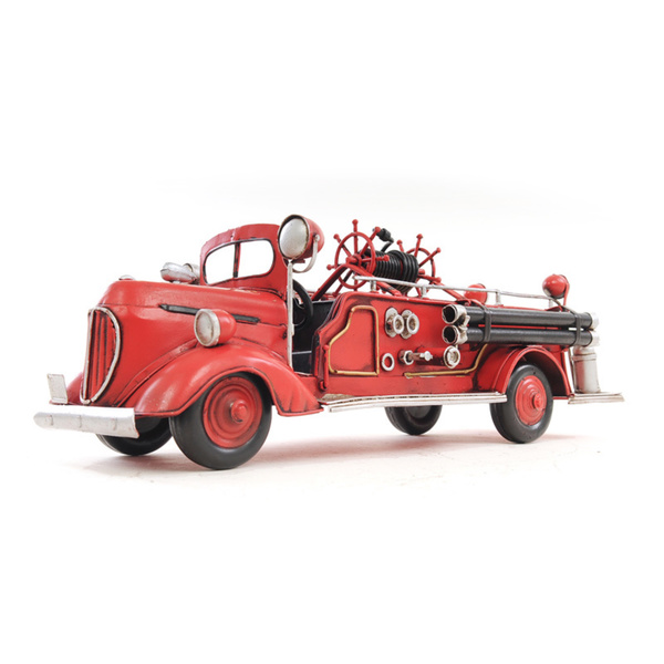 1938 Red Fire Engine Ford 1:40 scaled model - Handcrafted Iron framed