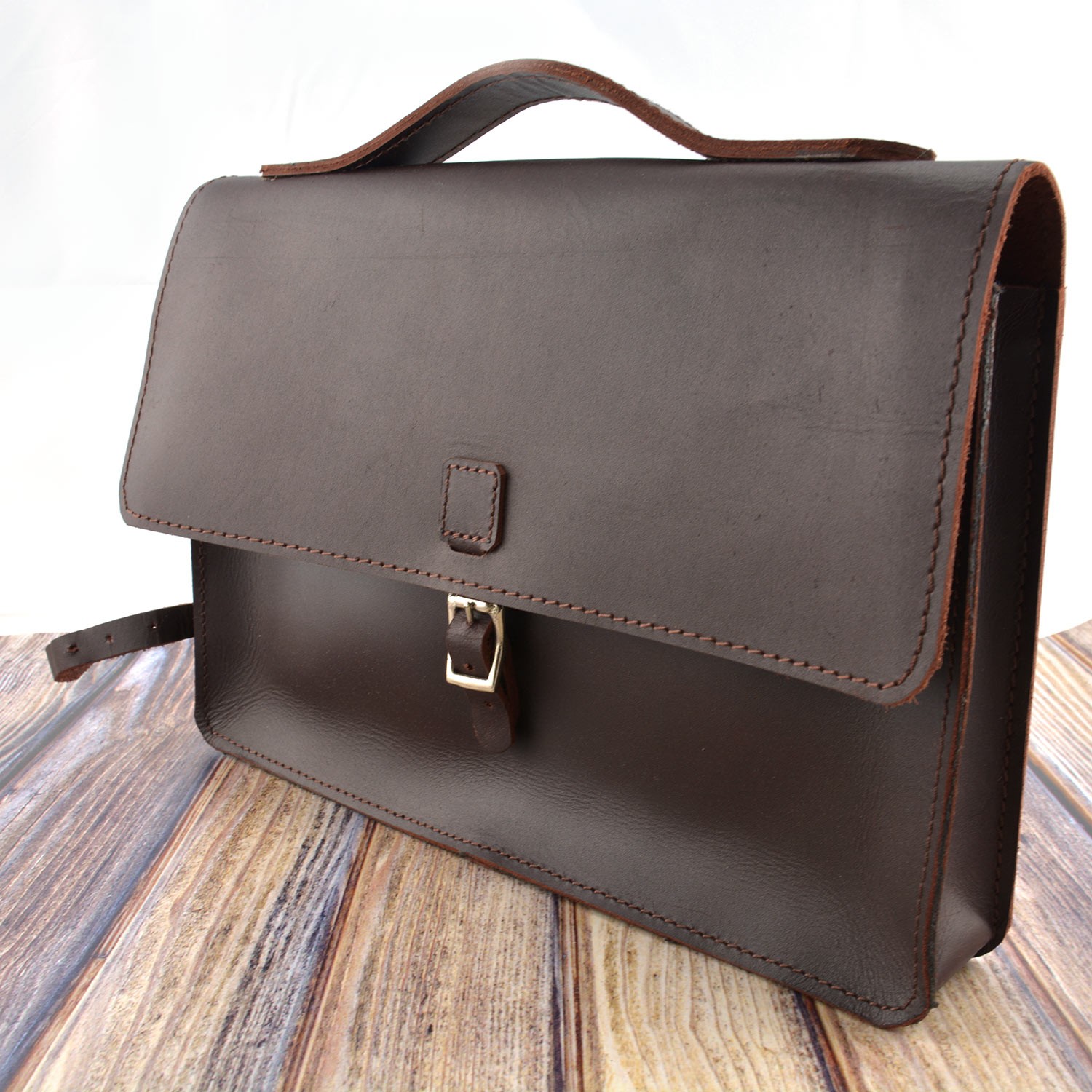 Bicycle Frame Leather Bag | Genuine Leather Satchel Handcrafted Bag