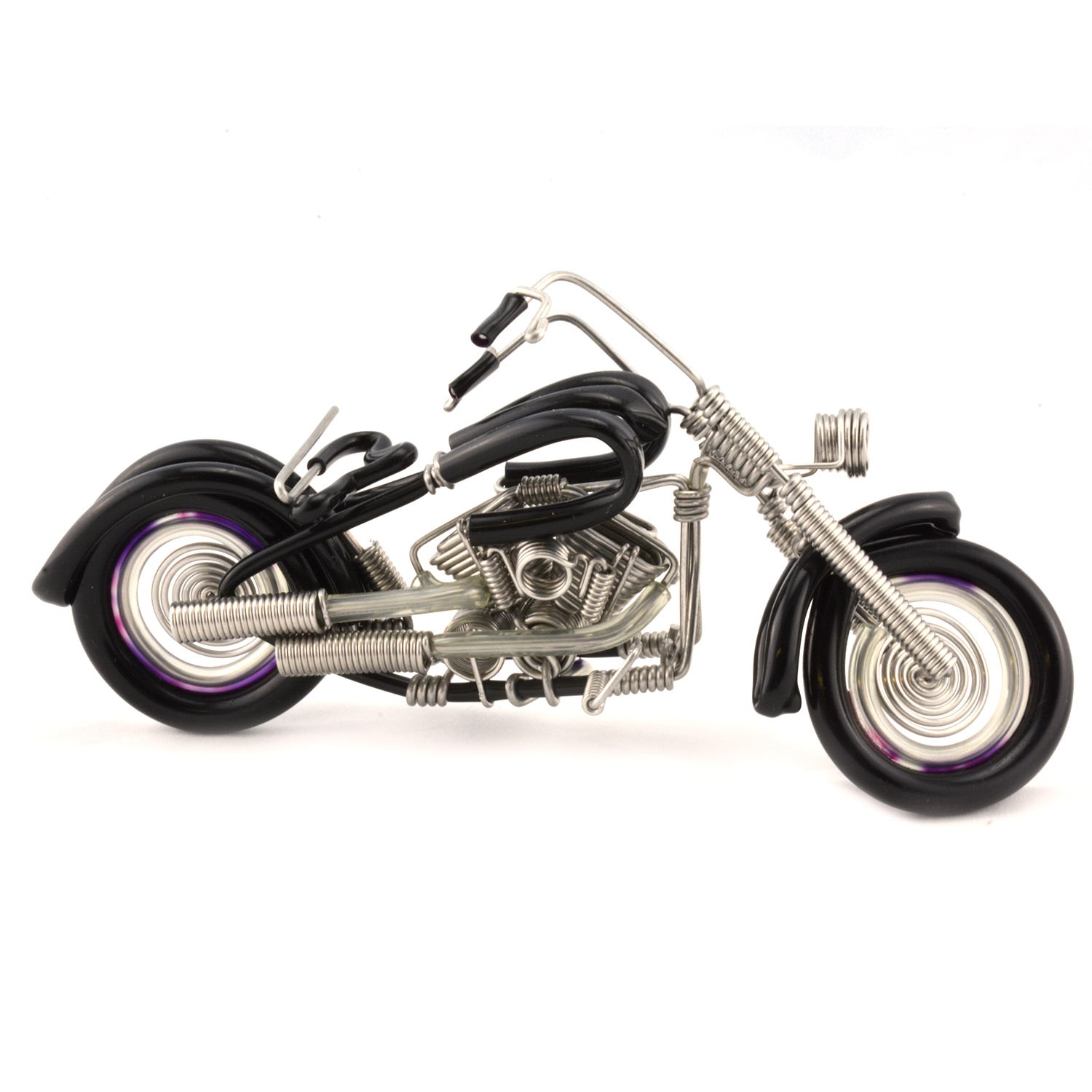 Harley-Davidson, Aluminium Wire Art Sculpture Motorcycle handmade miniature