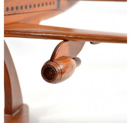 Boeing 747 wooden airplane model handmade mahogany - Small