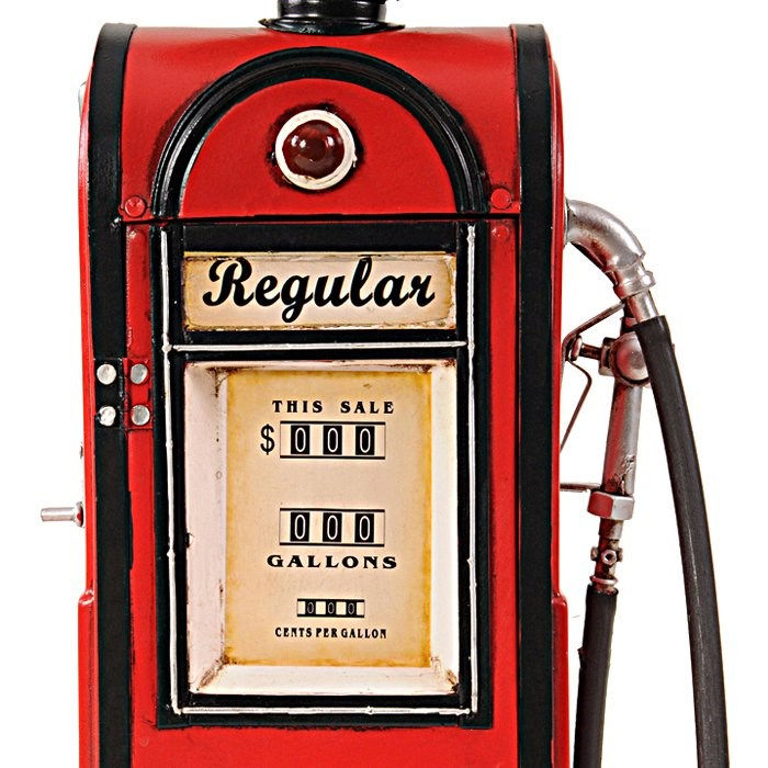 Old Modern Handicrafts Gas Pump with Clock Collectible, 1:4-Scale :  : Home