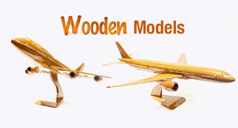 Mahogany Wooden Desktop Airplane Models - Gifts For Pilots